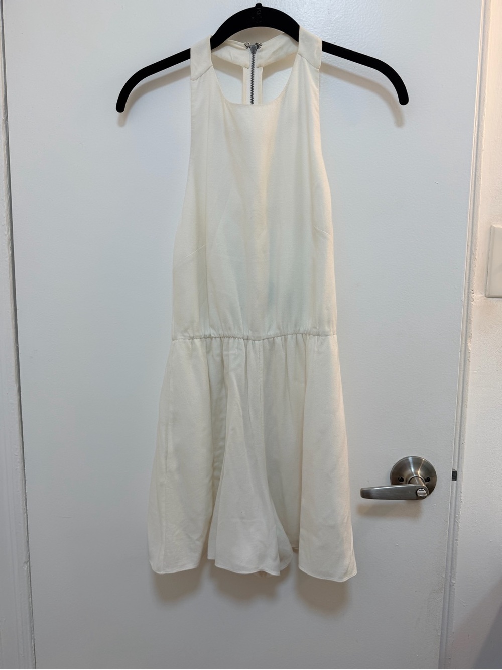 Alice + Olivia Cream Halter Romper